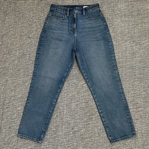 COLLUSION x006 mom jean in mid wash blue